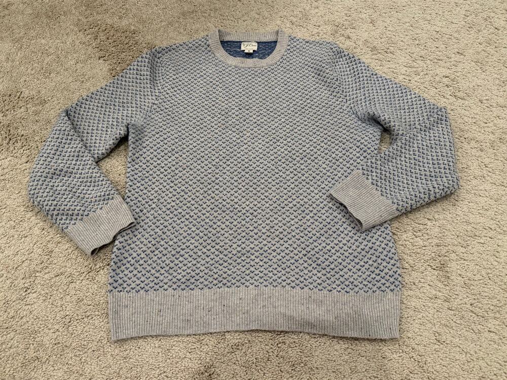 J.Crew Rugged Merino Wool Donegal Bird’s-Eye Sweater – Men’s Medium